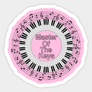 Master Of The Keys - Piano Notes Sticker